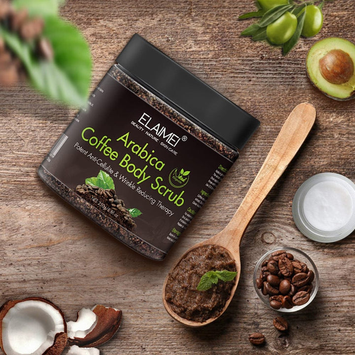 Coffee scrub exfoliating body scrub Bennys Beauty World