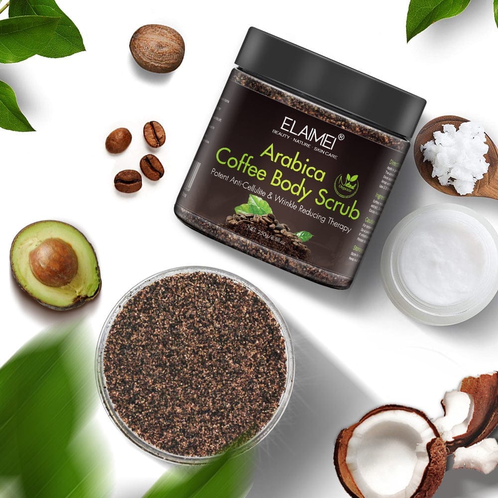 Coffee scrub exfoliating body scrub Bennys Beauty World