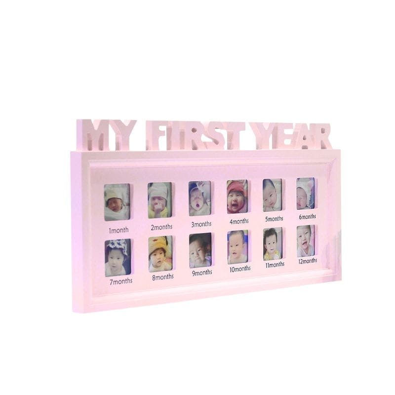 Creative DIY 0-12 Month Baby "MY FIRST YEAR"  Kids Growing Memory Gift Display Plastic Photo Frame BENNYS