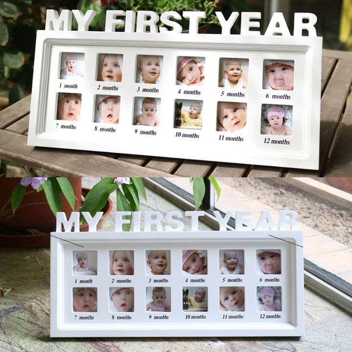 Creative DIY 0-12 Month Baby "MY FIRST YEAR"  Kids Growing Memory Gift Display Plastic Photo Frame BENNYS