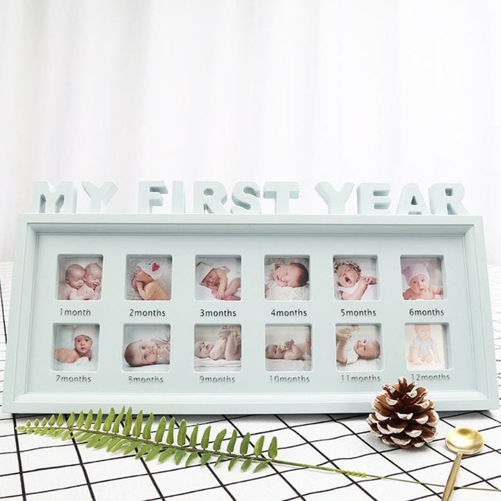 Creative DIY 0-12 Month Baby "MY FIRST YEAR"  Kids Growing Memory Gift Display Plastic Photo Frame BENNYS
