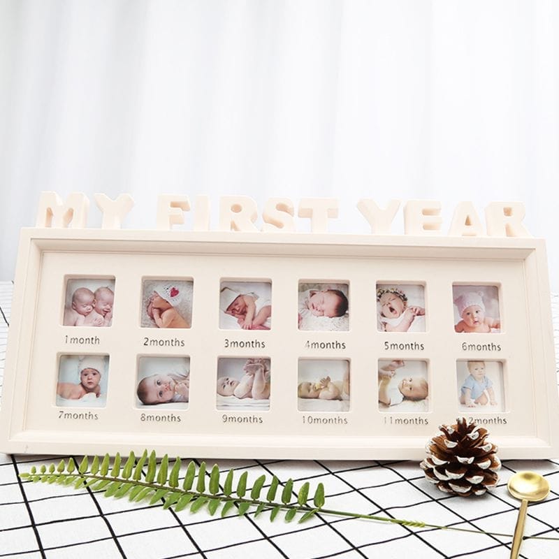 Creative DIY 0-12 Month Baby "MY FIRST YEAR"  Kids Growing Memory Gift Display Plastic Photo Frame BENNYS