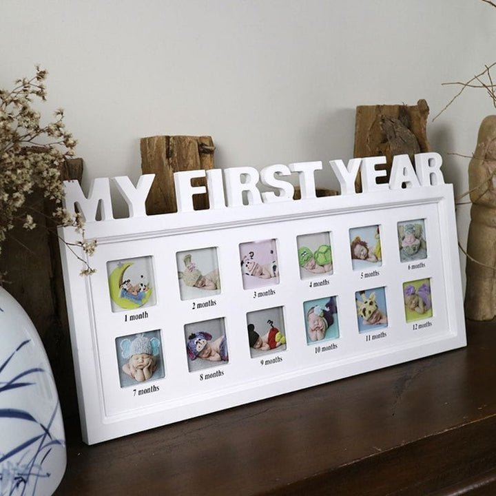 Creative DIY 0-12 Month Baby "MY FIRST YEAR"  Kids Growing Memory Gift Display Plastic Photo Frame BENNYS