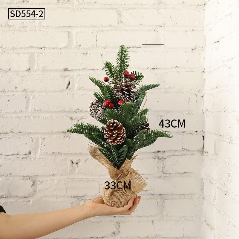 Desktop Christmas Tree Small Mini Ornaments Potted Plants Bennys Beauty World