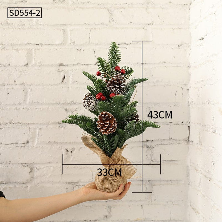 Desktop Christmas Tree Small Mini Ornaments Potted Plants Bennys Beauty World