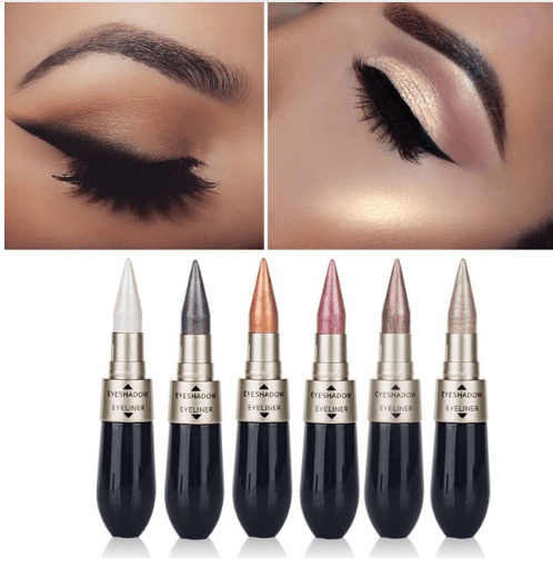 Double head six color eyeshadow black eyeliner Bennys Beauty World