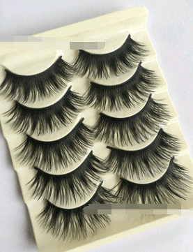 False eyelashes, thick cross section, five pairs of eyelashes Bennys Beauty World