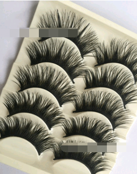 False eyelashes, thick cross section, five pairs of eyelashes Bennys Beauty World