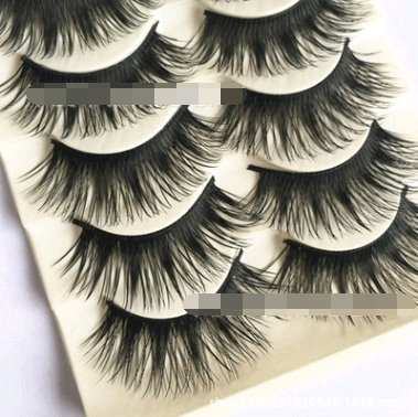 False eyelashes, thick cross section, five pairs of eyelashes Bennys Beauty World