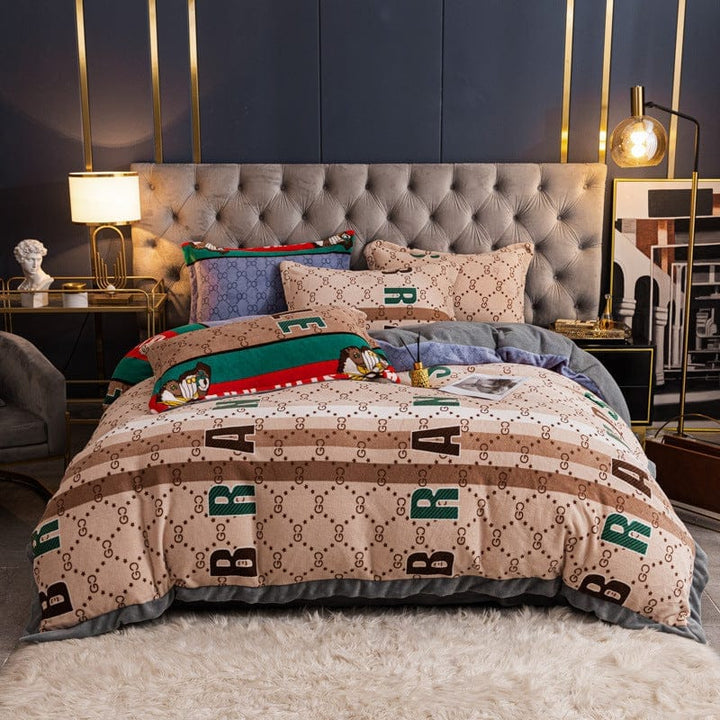 Fashionable Nordic Thick Warm Double-sided Velvet Bed Sheet BENNYS