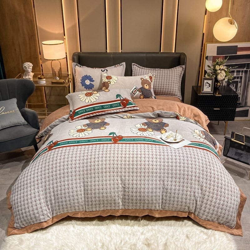 Fashionable Nordic Thick Warm Double-sided Velvet Bed Sheet BENNYS