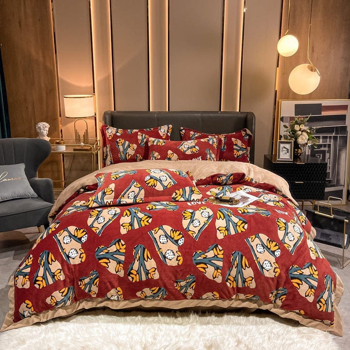Fashionable Nordic Thick Warm Double-sided Velvet Bed Sheet BENNYS