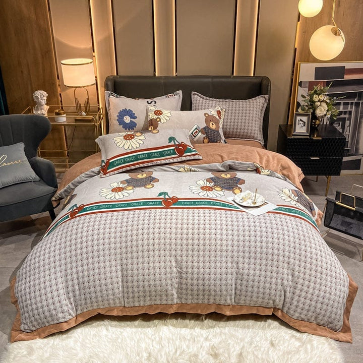 Fashionable Nordic Thick Warm Double-sided Velvet Bed Sheet BENNYS