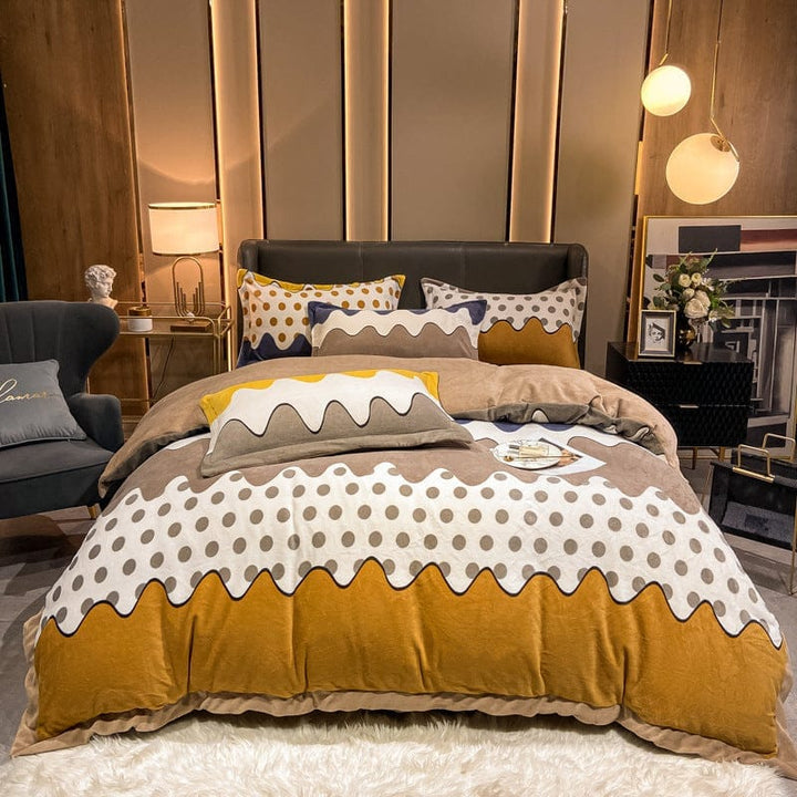 Fashionable Nordic Thick Warm Double-sided Velvet Bed Sheet BENNYS