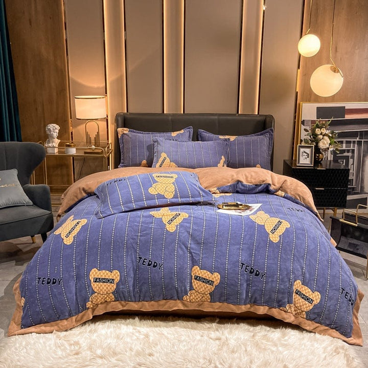 Fashionable Nordic Thick Warm Double-sided Velvet Bed Sheet BENNYS