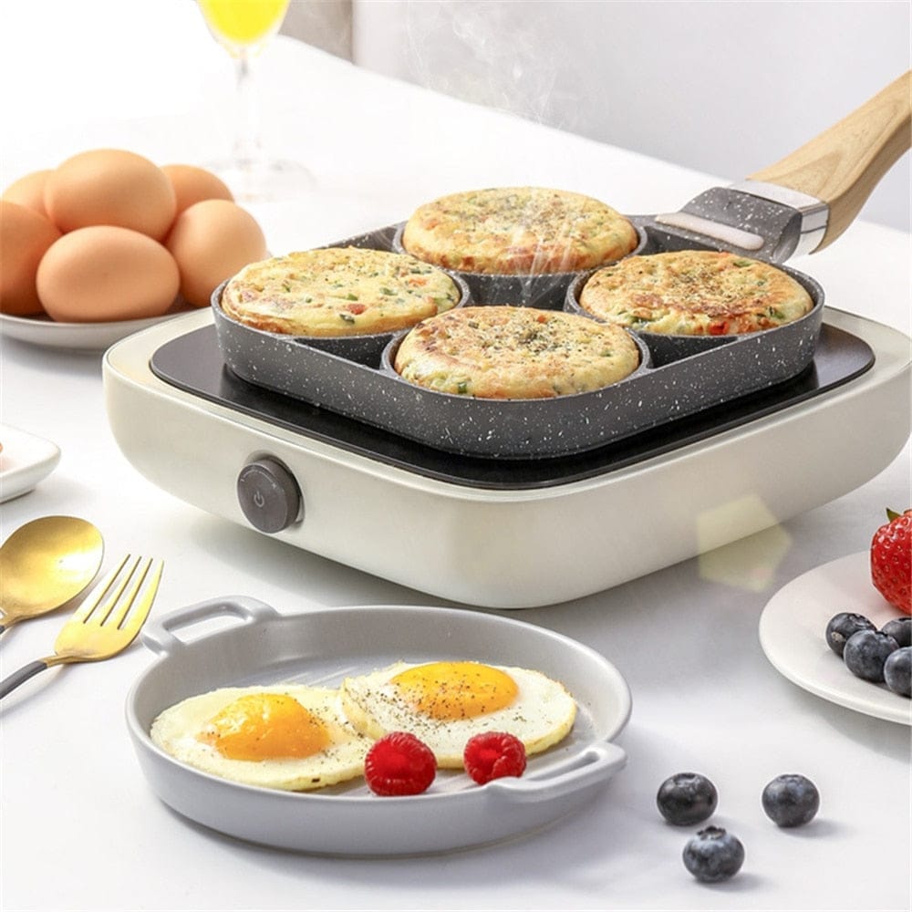 Four-holes Frying Pan Thickened Omelet Non-stick Cookware BENNYS