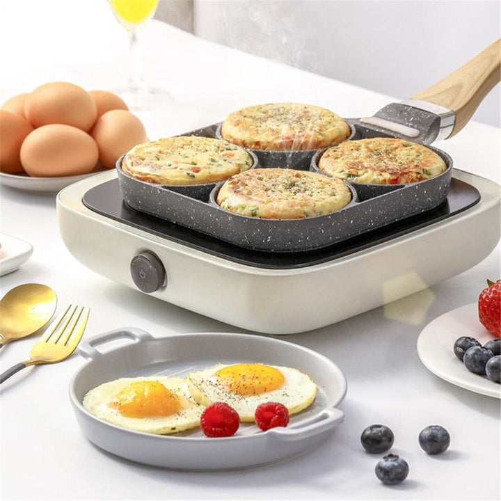 Four-holes Frying Pan Thickened Omelet Non-stick Cookware BENNYS