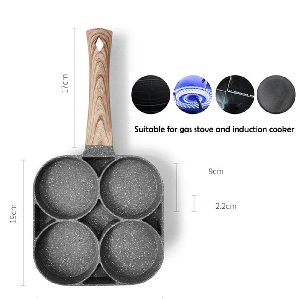 Four-holes Frying Pan Thickened Omelet Non-stick Cookware BENNYS