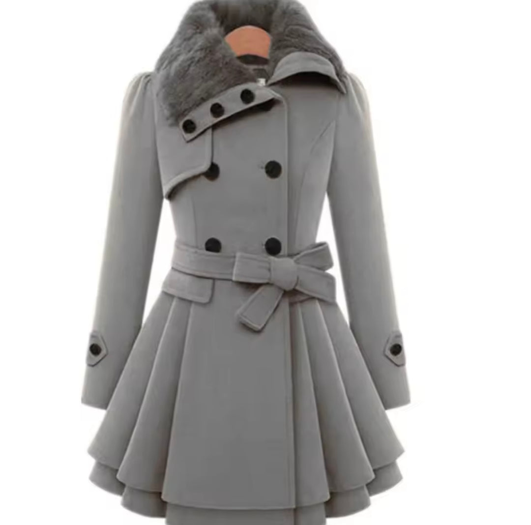 SWEETWOO Women’s Winter Slim Wool Sherpa Coat