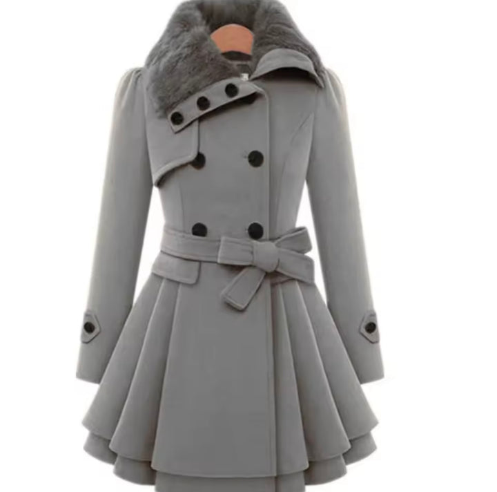 SWEETWOO Women’s Winter Slim Wool Sherpa Coat