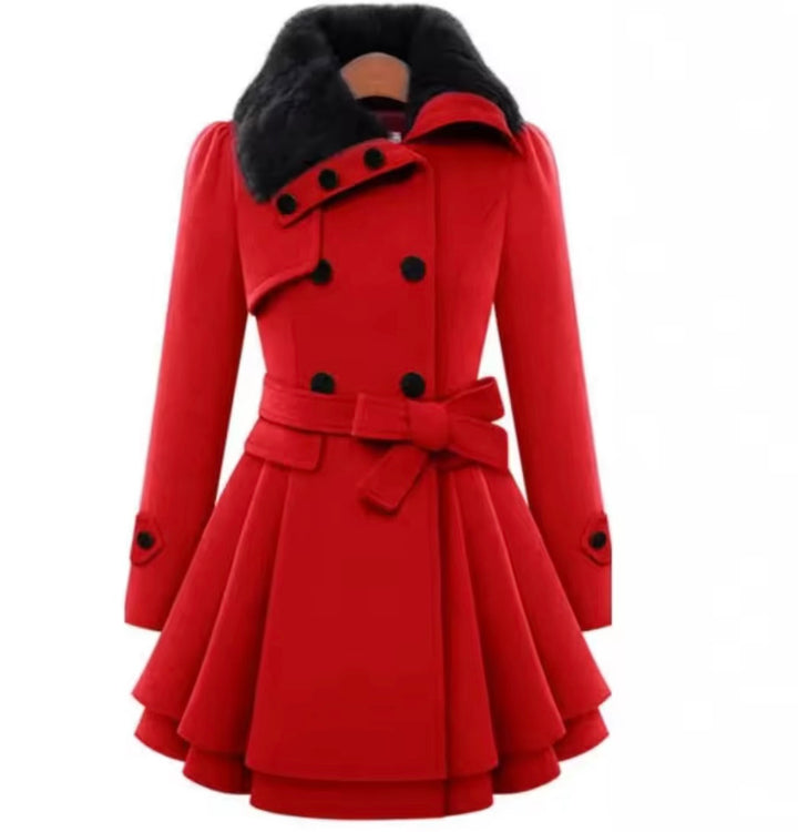 SWEETWOO Women’s Winter Slim Wool Sherpa Coat