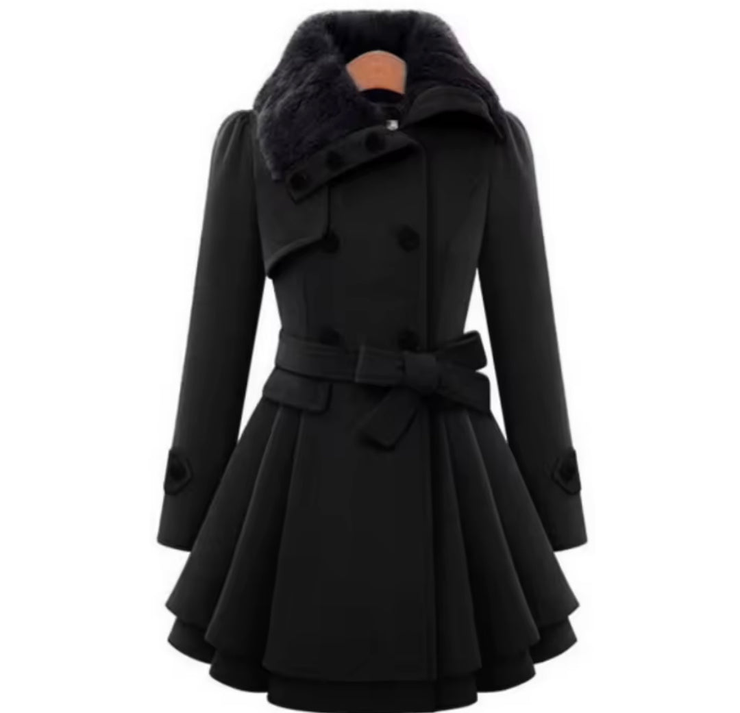 SWEETWOO Women’s Winter Slim Wool Sherpa Coat