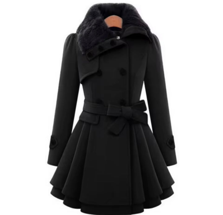 SWEETWOO Women’s Winter Slim Wool Sherpa Coat