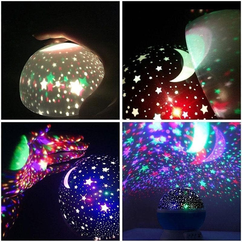Galaxy Projector Starry Sky Rotating LED Night Moon Light Kids Gift Lamp BENNYS