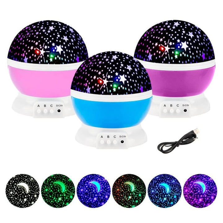 Galaxy Projector Starry Sky Rotating LED Night Moon Light Kids Gift Lamp BENNYS