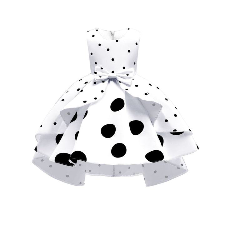 Girls' dress size wave dot retro princess dress BENNYS