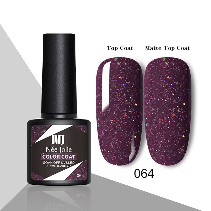 Glitter Reflective Gel Nail Polish Christmas Red  UV BENNYS