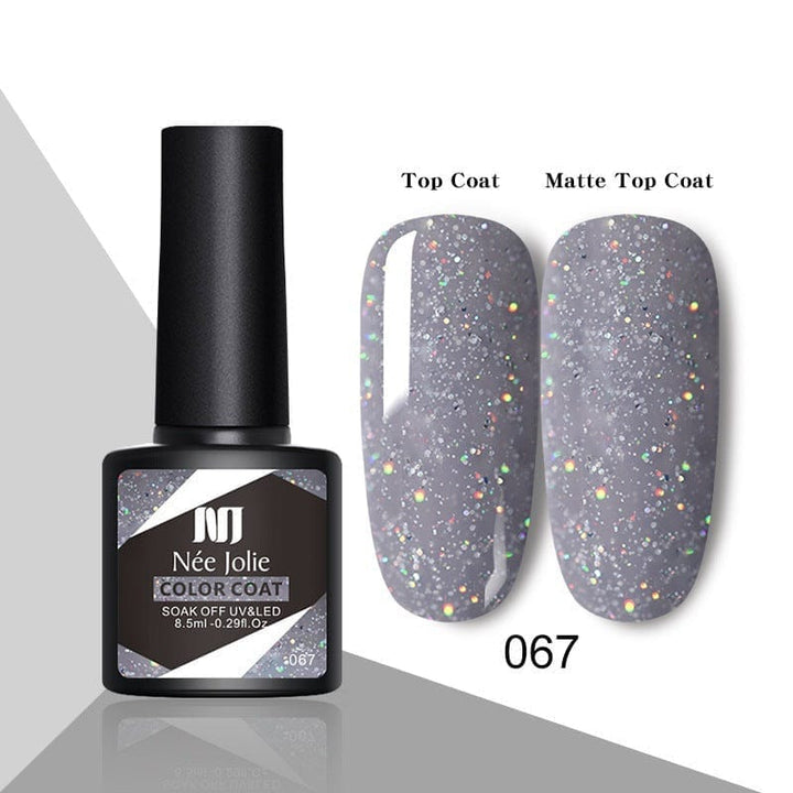 Glitter Reflective Gel Nail Polish Christmas Red  UV BENNYS