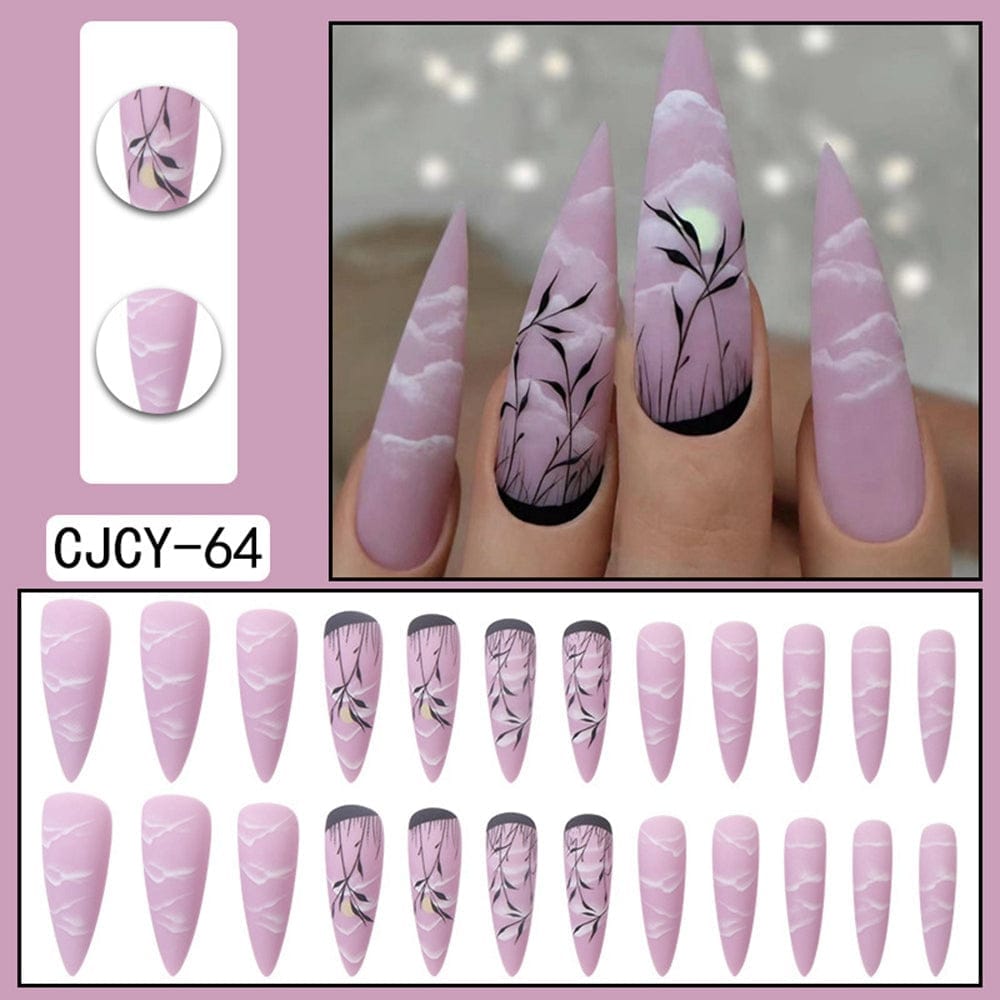 Gradient Light Green Striped Diamond Wear Nails BENNYS