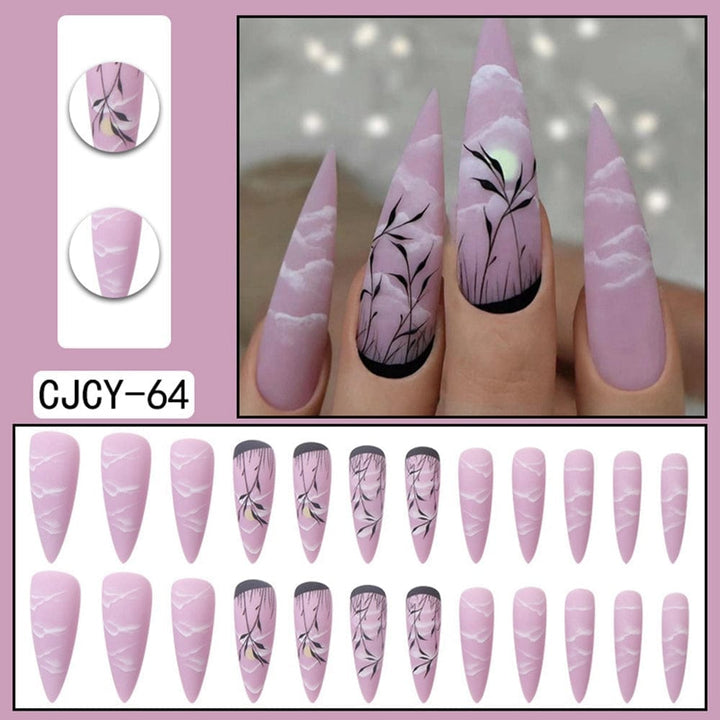 Gradient Light Green Striped Diamond Wear Nails BENNYS