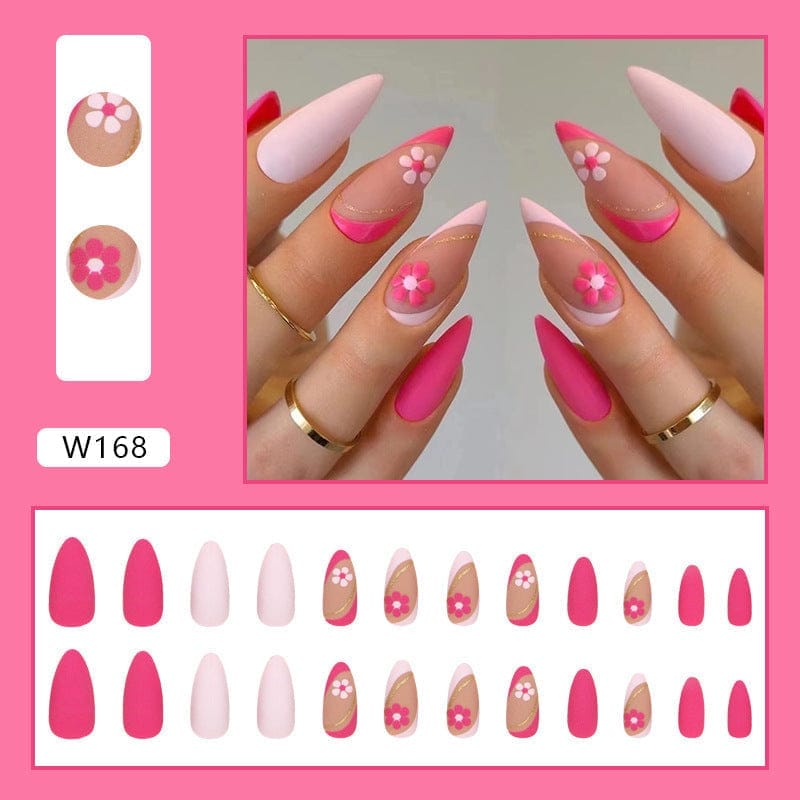 Gradient Light Green Striped Diamond Wear Nails BENNYS