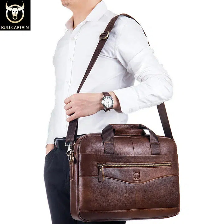 Mens Leather Laptop Bag's Men's Briefcase Office Business Handbag-bag-Bennys Beauty World