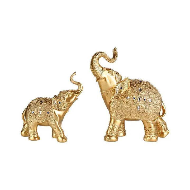 Resin crafts Thailand elephant gold and silver ornament elephant home entrance TV cabinet animal ornaments decoration-Arlik interiors