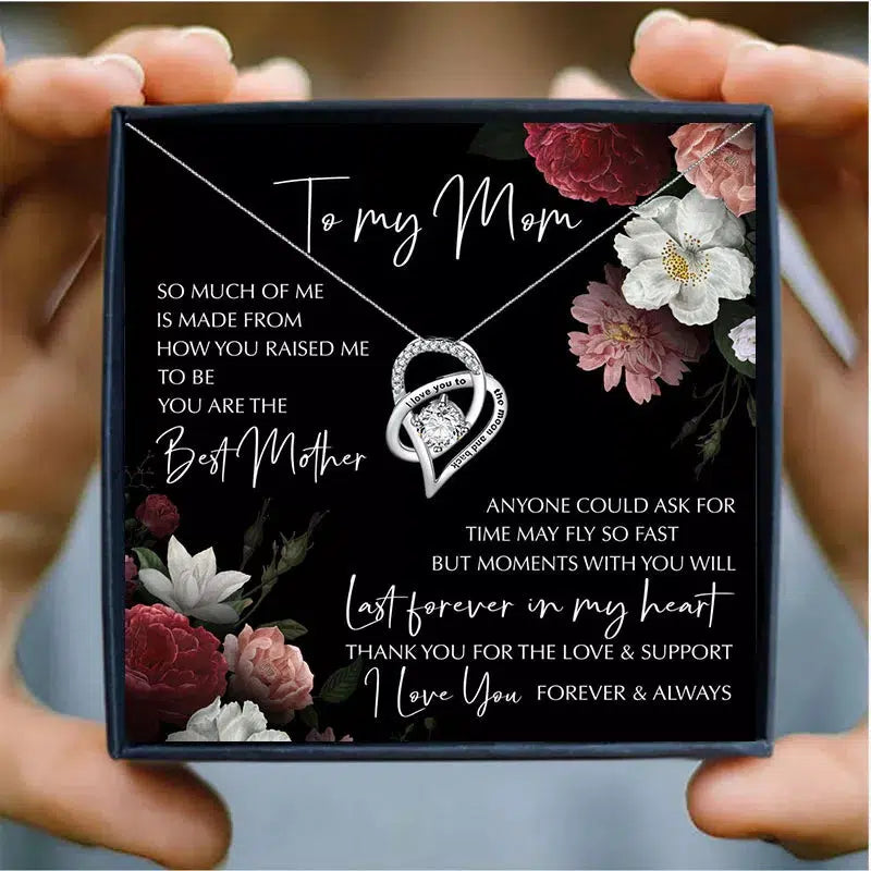 Mother Necklace Women Jewellry Mother's Day Gift "i love you to the moon and back" Heart Necklaces To My Mom Birthday-Arlik interiors
