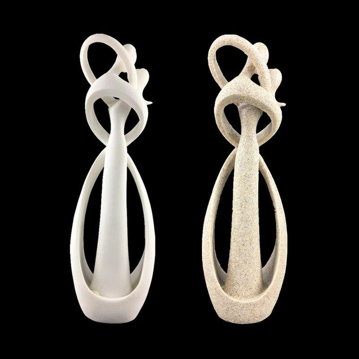 VILEAD 23cm Sandstone Kissing Lover Statuettes Wedding Statue Home Decoration Valentine's Day Souvenirs Figurines Ornaments Gift-Arlik interiors