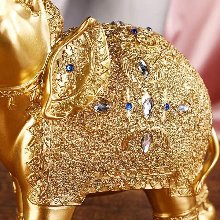 Resin crafts Thailand elephant gold and silver ornament elephant home entrance TV cabinet animal ornaments decoration-Arlik interiors