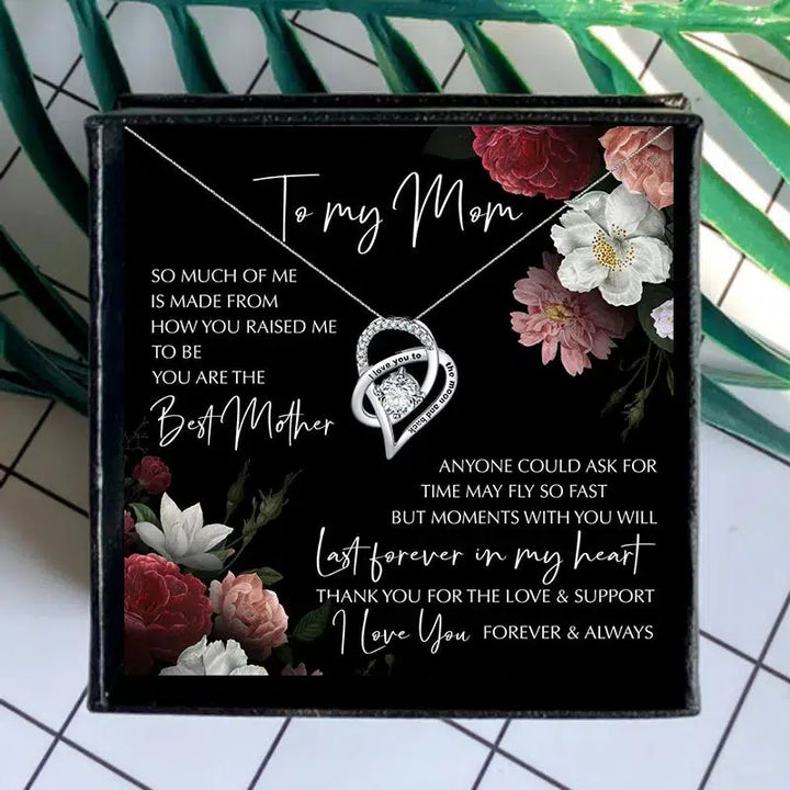 Mother Necklace Women Jewellry Mother's Day Gift "i love you to the moon and back" Heart Necklaces To My Mom Birthday-Arlik interiors