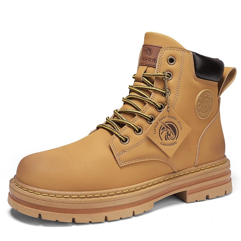 Brown leather military outlet boots mens