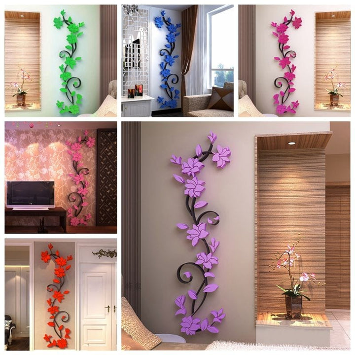 Home Décor Large Paper Flowers Living Room Bedroom DIY Home Decals BENNYS