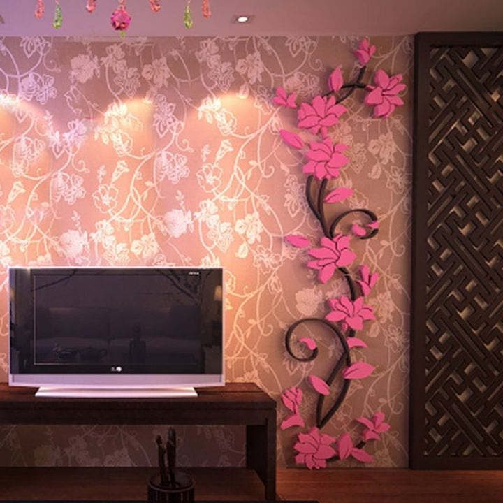Home Décor Large Paper Flowers Living Room Bedroom DIY Home Decals BENNYS