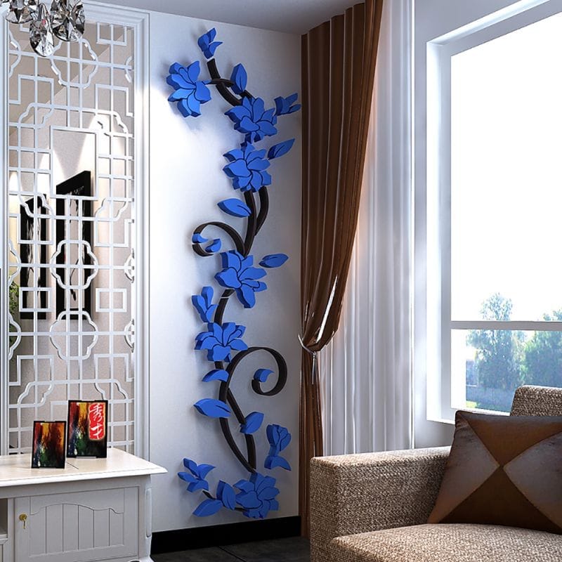 Home Décor Large Paper Flowers Living Room Bedroom DIY Home Decals BENNYS