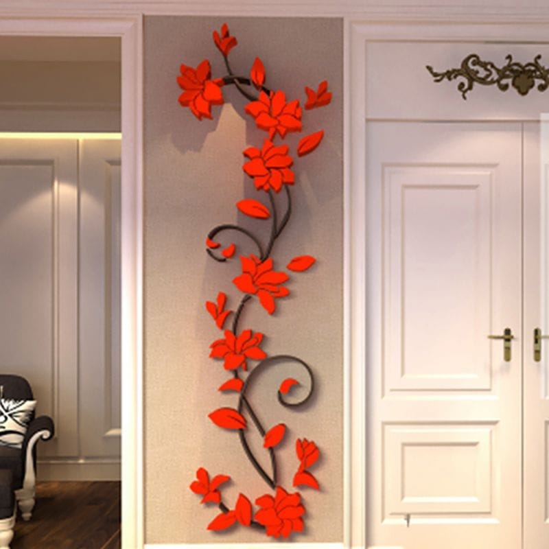 Home Décor Large Paper Flowers Living Room Bedroom DIY Home Decals BENNYS