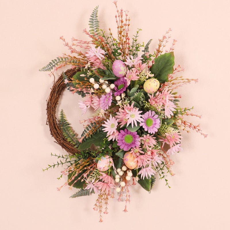 Home Decoration Easter Wreath Wild Chrysanthemum Half Edge Wreath Eggs BENNYS