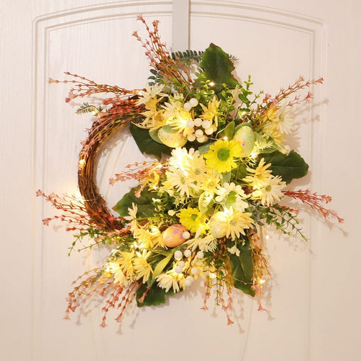 Home Decoration Easter Wreath Wild Chrysanthemum Half Edge Wreath Eggs BENNYS