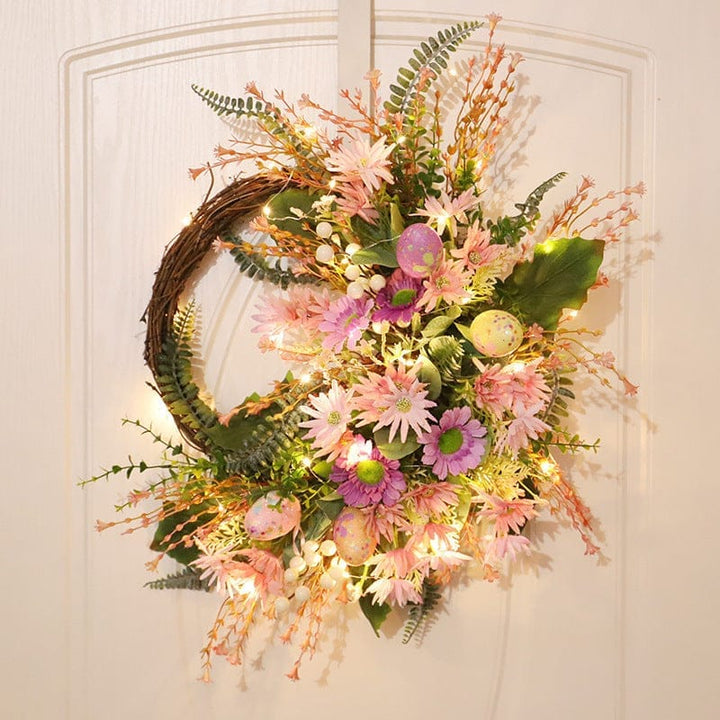 Home Decoration Easter Wreath Wild Chrysanthemum Half Edge Wreath Eggs BENNYS