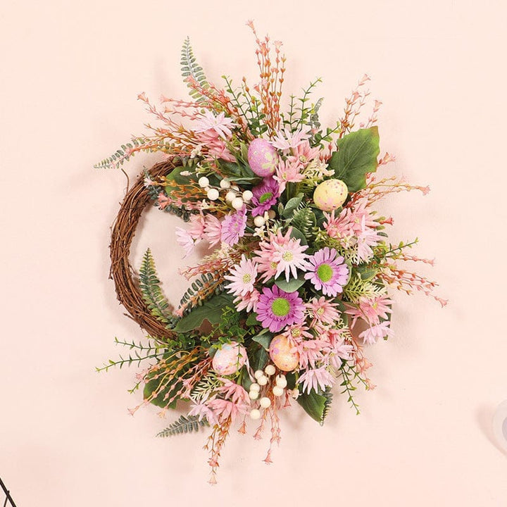 Home Decoration Easter Wreath Wild Chrysanthemum Half Edge Wreath Eggs BENNYS